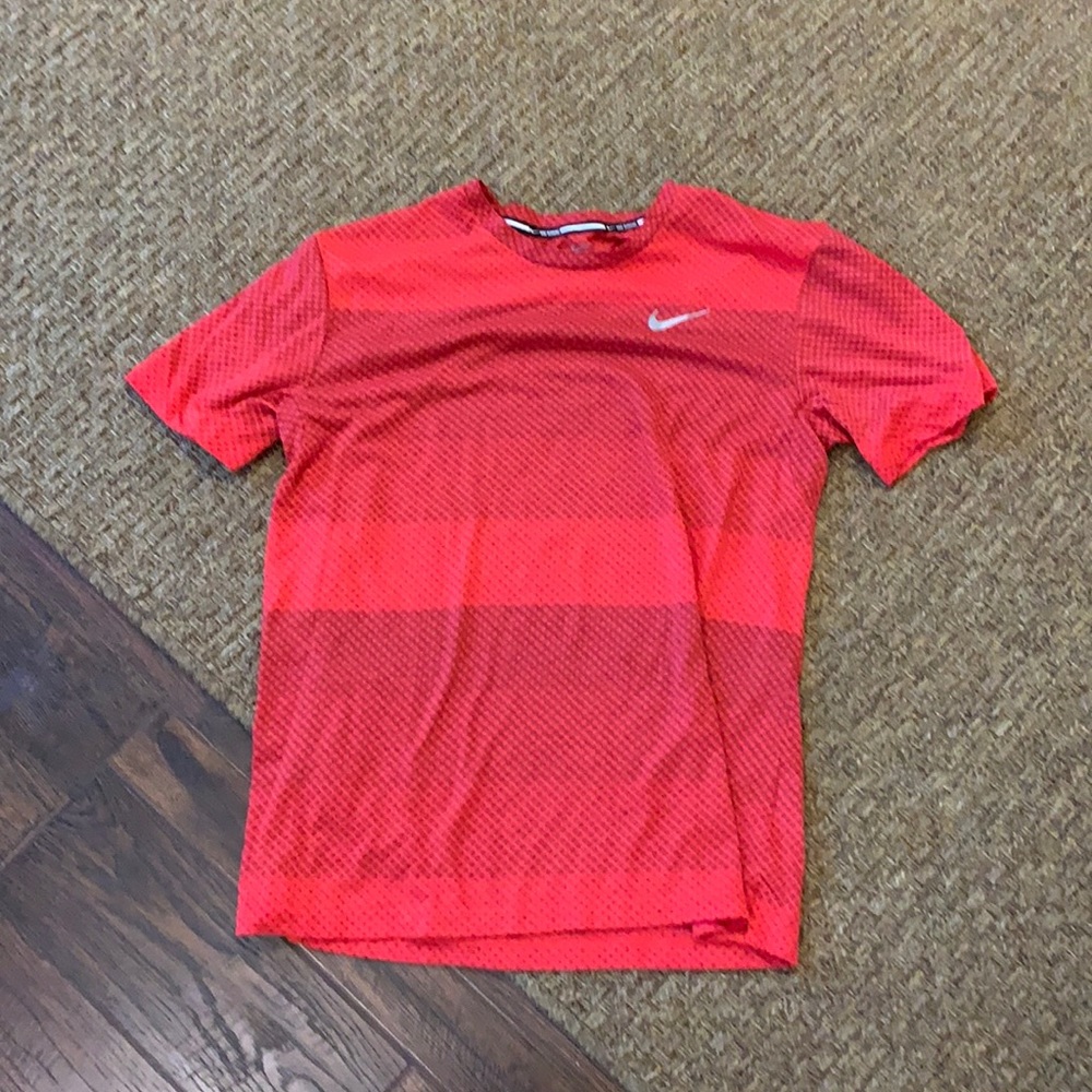 Nike running red dry fit shirt